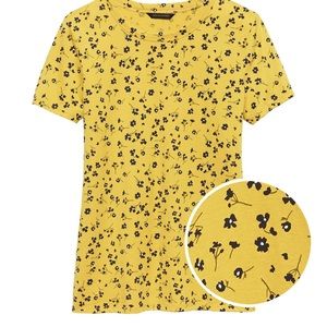 ♥️MUST GO MOVING♥️ NWT Banana Republic (S) cotton Daisy T-shirt Short sleeve